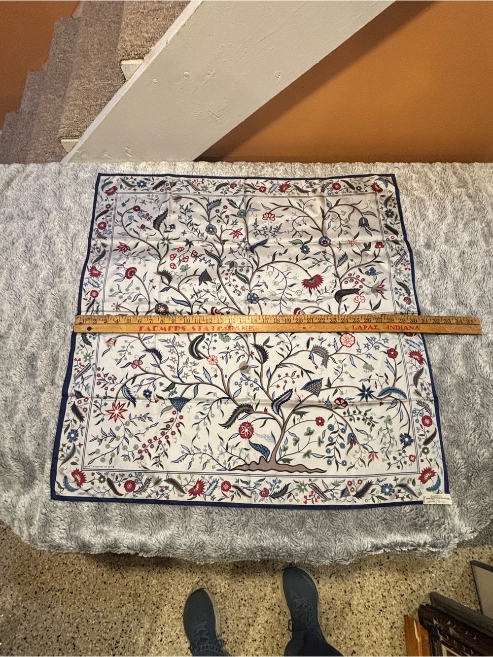 Floral Silk Scarf from Art Institute of Chicago 31” Multi Colored Flowers - Picture 5 of 16